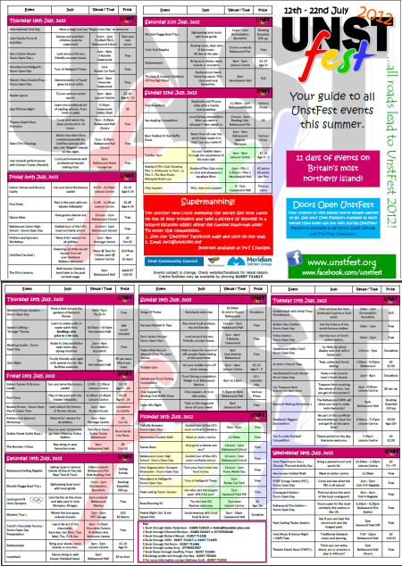 UnstFest 2012 Leaflet