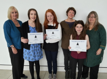 Young Writers Winners - Merran Ritch on the right.